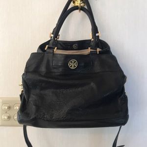 Tory Burch black pebbled purse
